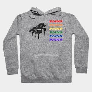 Colorful Grand Piano Pianist Hoodie